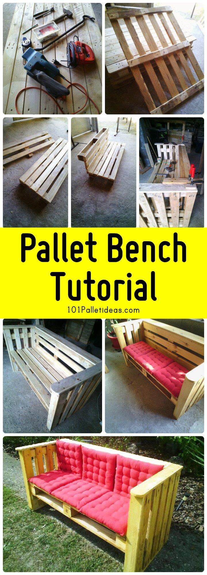 Pallet Bench Tutorial Easy Pallet Ideas