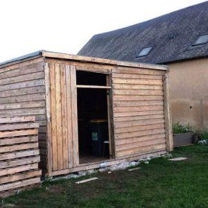 salvaged pallet garden shed