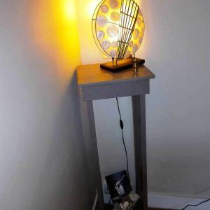 recycled pallet lamp stand