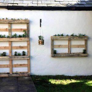 reclaimed pallet vertical and wall hanging planter