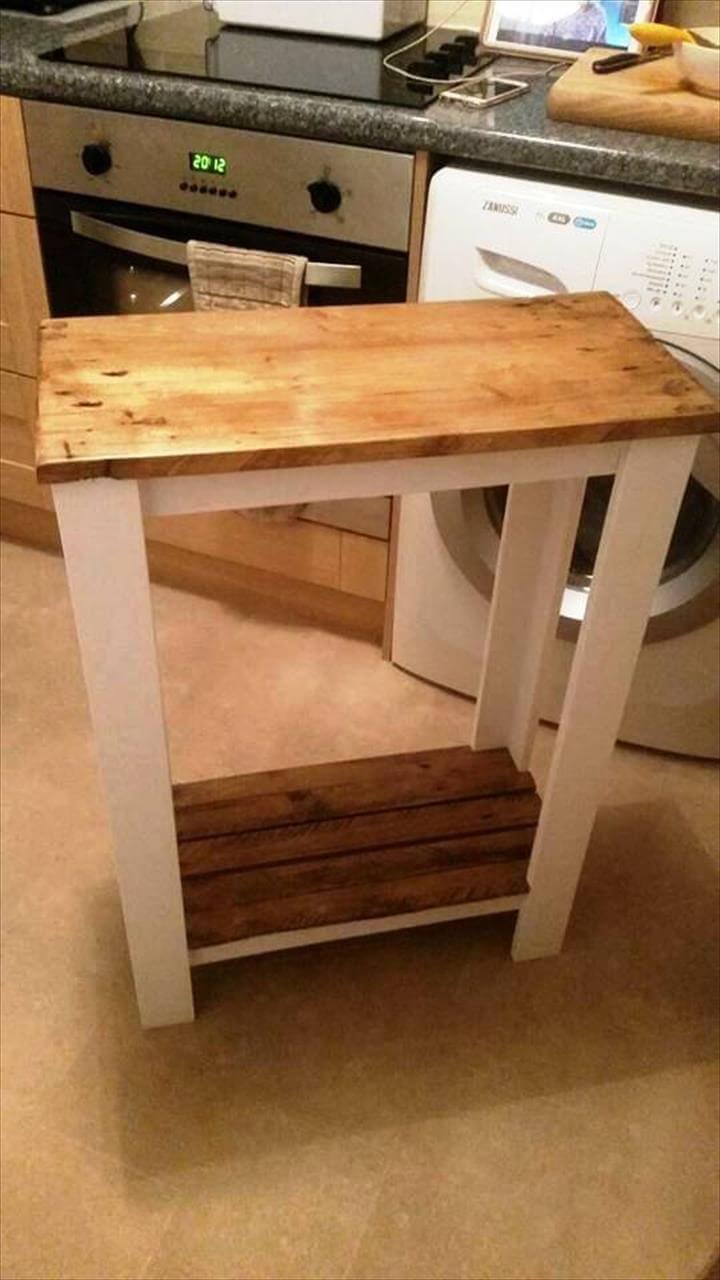 upcycled pallet mini table