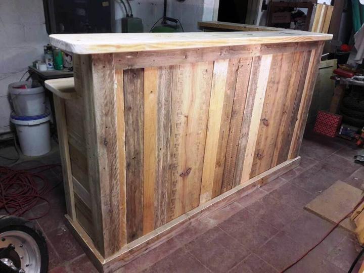 double counter wooden pallet robust bar