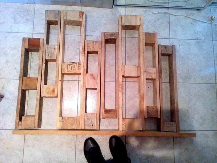 recycled pallet old dice sections organizer