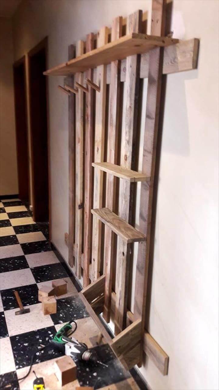recycled pallet wall organizer