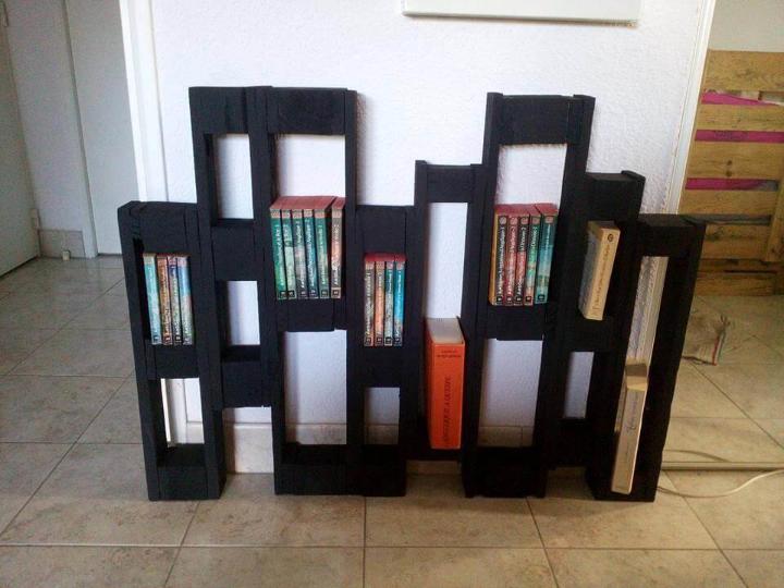 repurposed removed pallet dice sections bookshelf or pot organizer