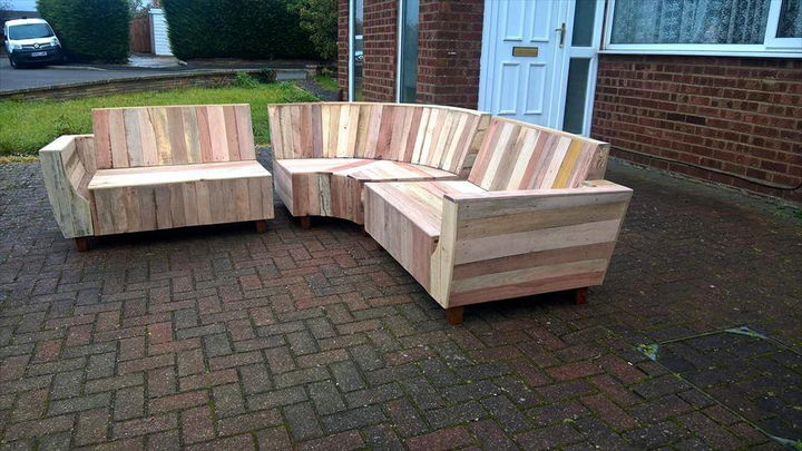 hand-built modern pallet sofa