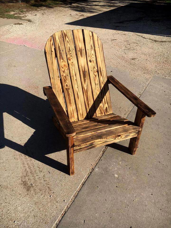 Diy Pallet Adirondack Chairs Set Easy Pallet Ideas