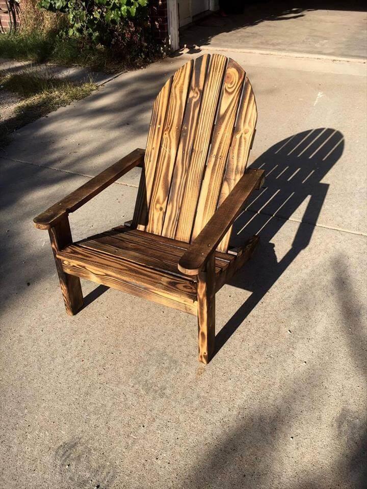 upcycled wooden pallet adirondack chair