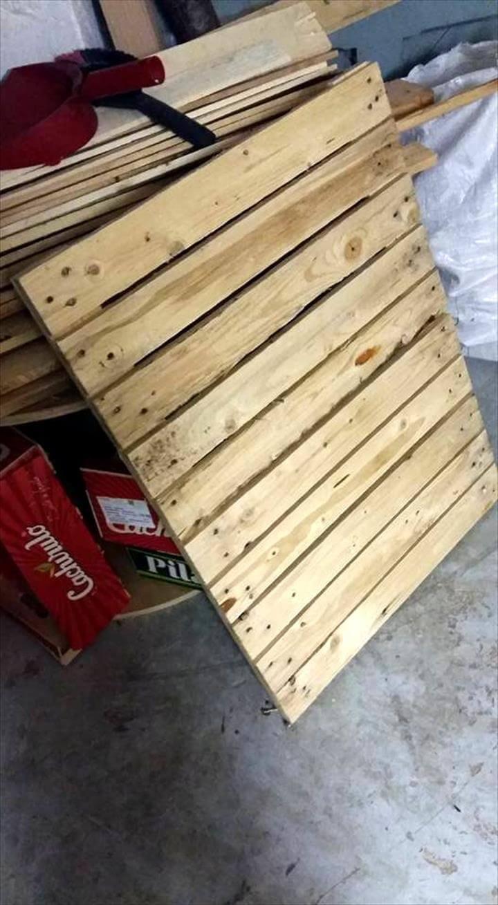 repurposed rustic wooden pallet board