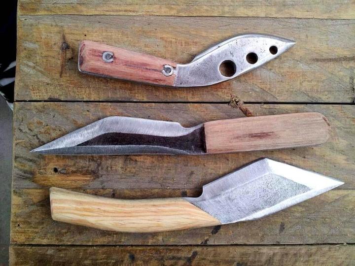 pallet leftovers into knife handles