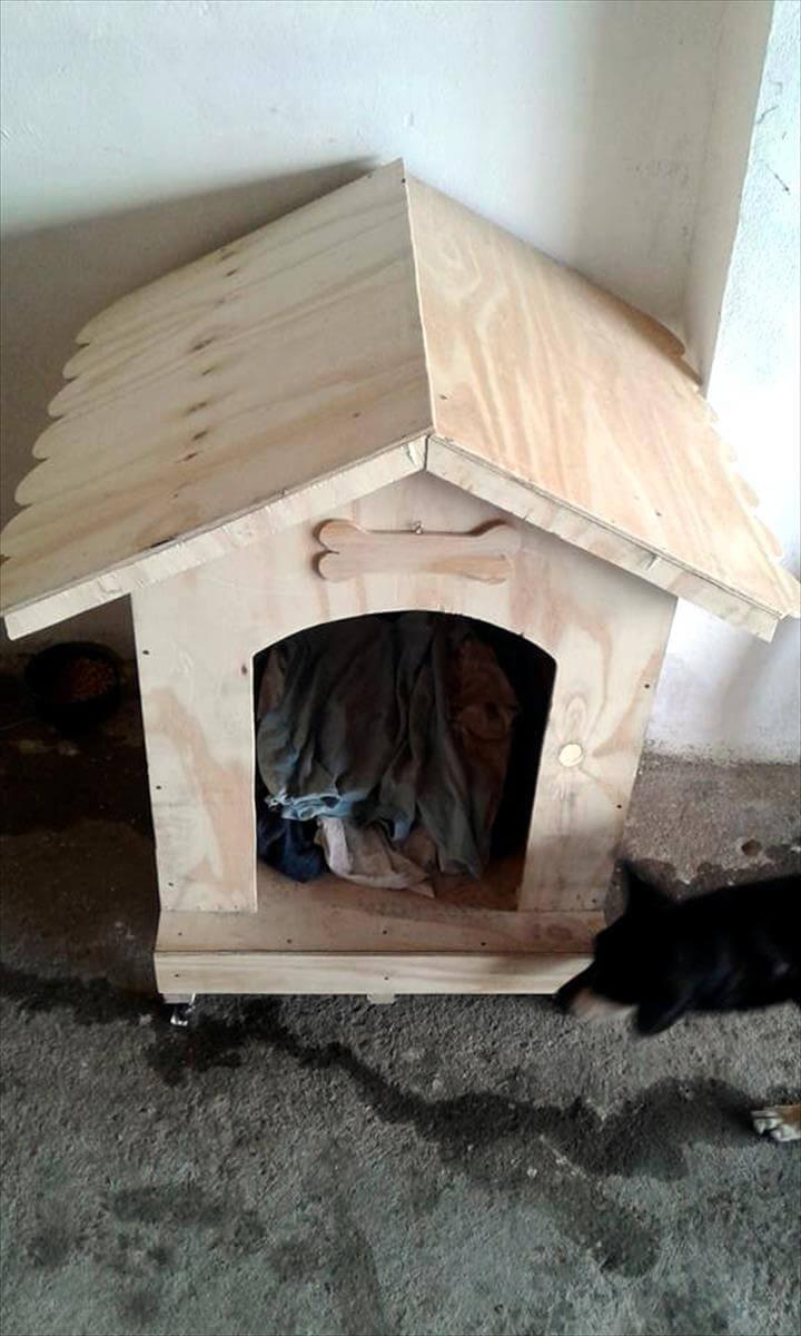 self-installed pallet dog house
