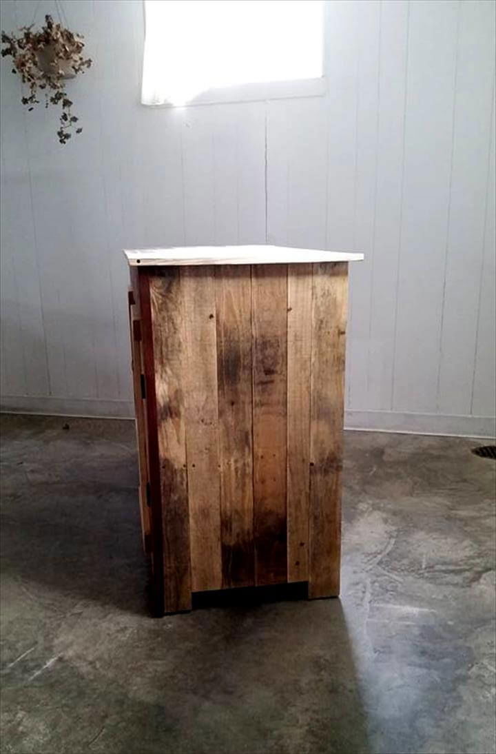 DIY pallet TV console or entertainment center