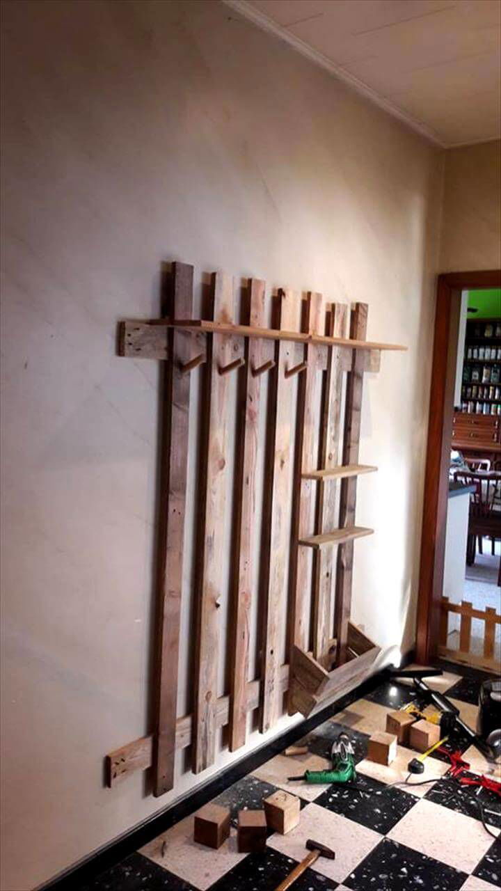 lasting longer wooden pallet wall organizer