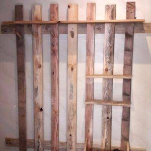 repurposed wooden pallet wall organizer