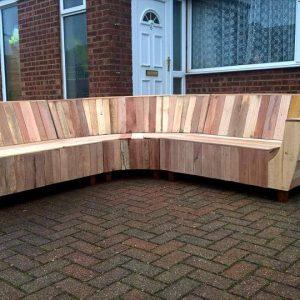 upcycled pallet sofa with fancy curves