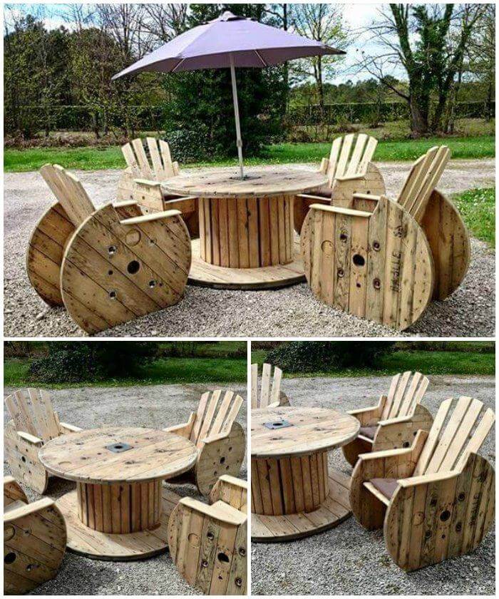 how to make a chair out of a wooden spool