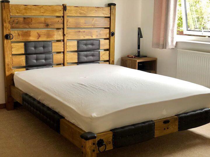 Pallet Bed and Headboard