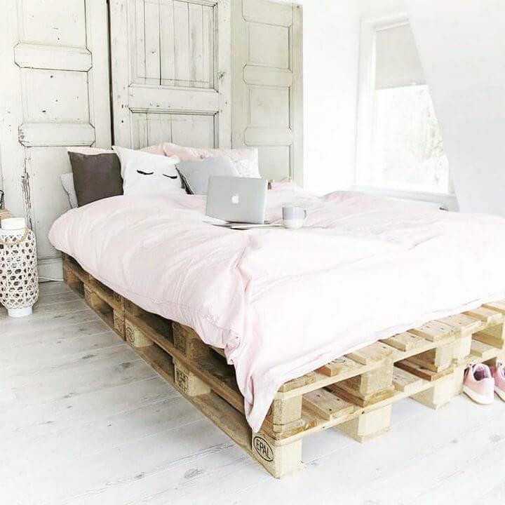 ينتج مونيكا برونز Pallet Queen Bed, Wooden Pallet Bed Frame King