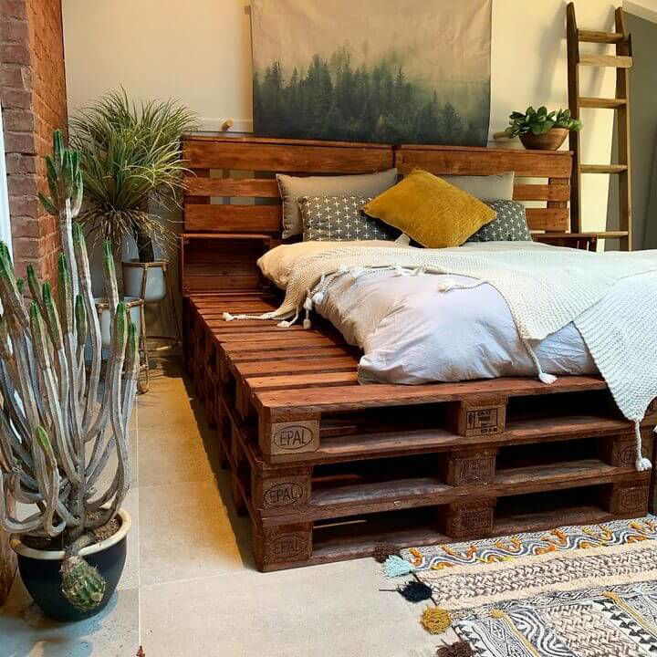 Bed made from deals pallets