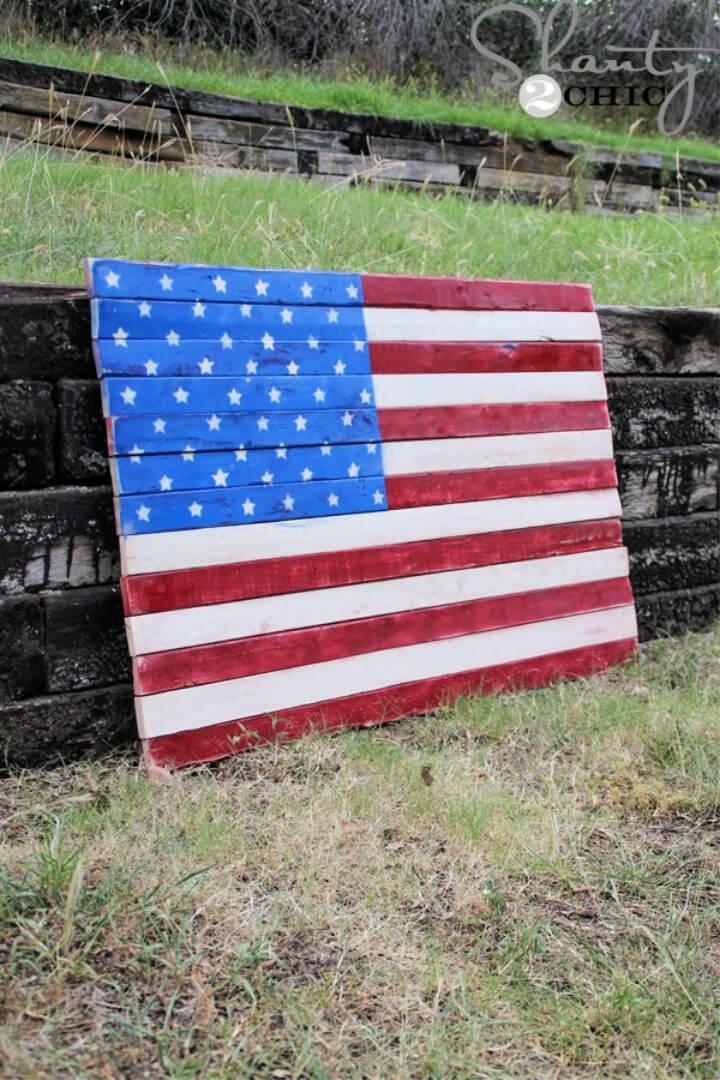 DIY Wood Pallet American Flag 1