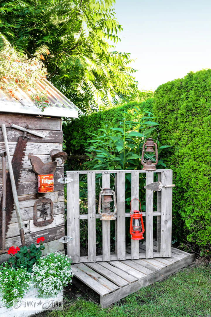 Pallet Gate and Boardwalk for the Shed