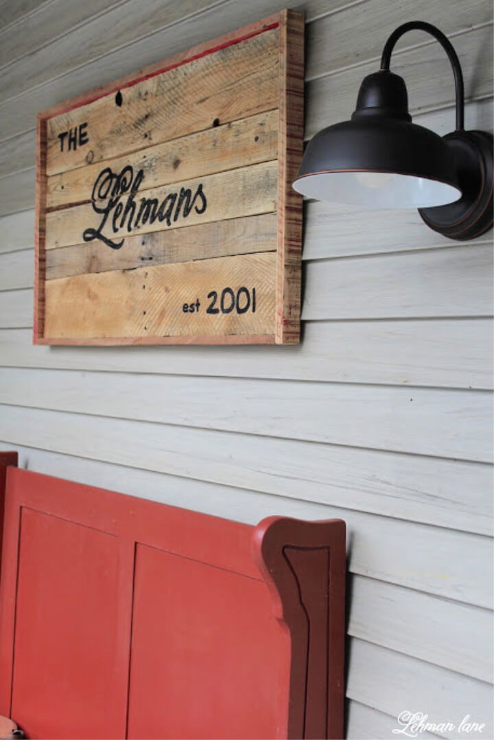 Pallet Sign for Farmhouse Front Porch