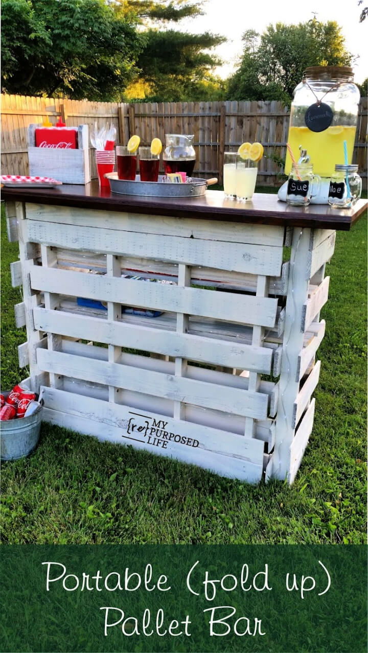 Portable DIY Folding Pallet Bar