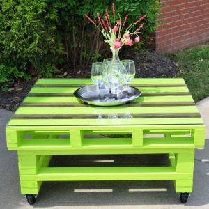 Painted Wooden Pallet Coffee Table