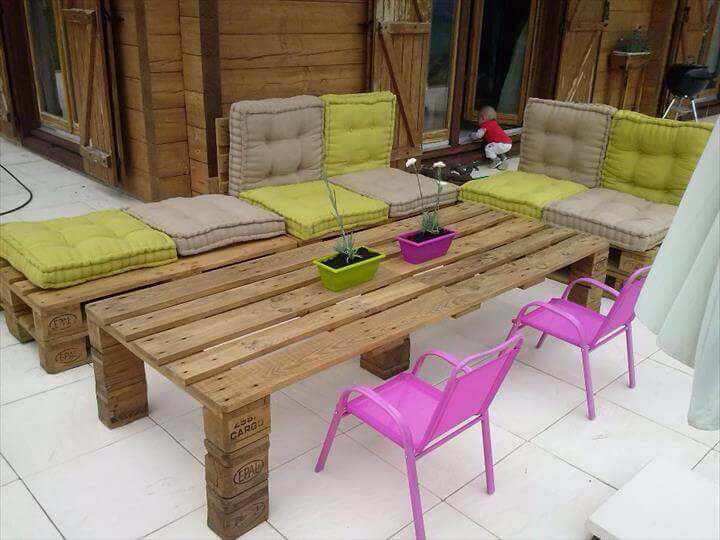 diy pallet outdoor sitting furniture